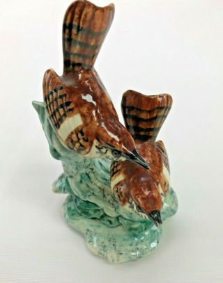 Vintage Stangl Pottery Birds Carolina Double Wren Figurine 3401d