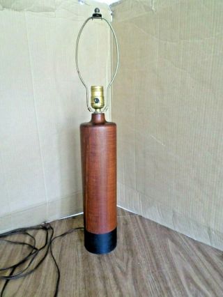 Vintage Danish Mid Century Modern Esa Denmark Teak Table Lamp