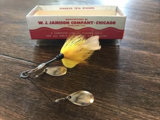 Vintage Fishing Lure Shannon Twin Spinners Jamison Tackle Bait