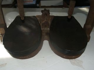 Vintage Cast Iron Hydrosole Press Cobler Shoe Sole Repair machine Paragon 2