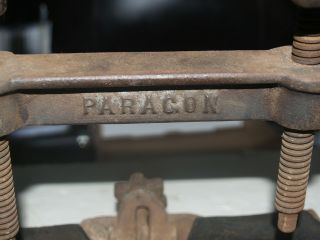 Vintage Cast Iron Hydrosole Press Cobler Shoe Sole Repair machine Paragon 3