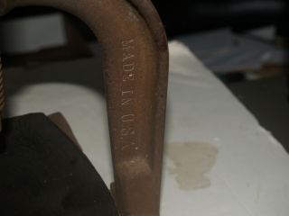Vintage Cast Iron Hydrosole Press Cobler Shoe Sole Repair machine Paragon 4