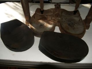 Vintage Cast Iron Hydrosole Press Cobler Shoe Sole Repair machine Paragon 6