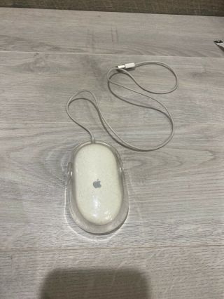 Vintage Apple Pro Mac 1899 White / Clear Pro Mouse Usb Wired Look