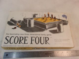 Vintage Funtastic Score Four Board Game 1968 Made In Usa