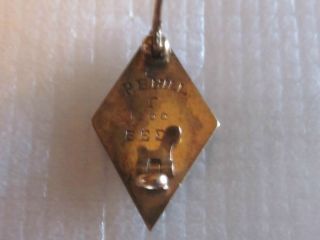 Antique Year 1900 14k Solid Gold Delta Kappa Epsilon Fraternity Pin Badge 4