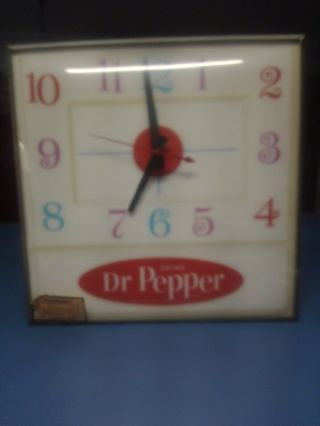 Antique Dr.  Pepper Pam Electric Clock Complete Clock /light Does Not