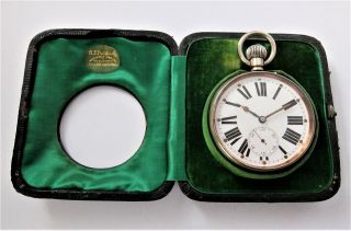1900 Metal Cased Goliath 15 Jewelled Swiss Lever Pocket Watch