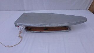 Vintage " Worlds Best " Wood Tabletop Sleeve Dual Sided Ironing Board Collapsible