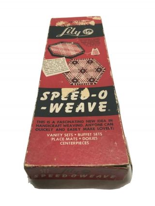 Vintage Speed - O - Weave By Lily Mills Handicraft Weaving With Instructions Art 717