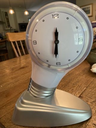 Vintage HPI Can You Imagine Plasm Green Flourescent Light Bulb Clock Rare 3
