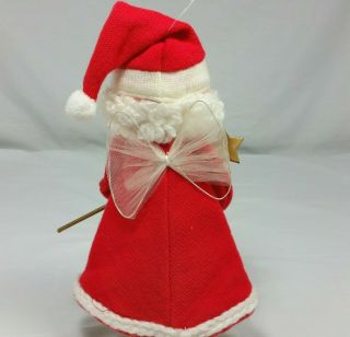 Hallmark Santa Claus Tree Topper Fairy Cloth Knit Vintage 80s Wings Wand Plush 3