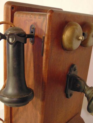 Antique Stromberg Carlson BB - 12 Rochester NY Oak Wood Wall Telephone Hand Crank 4