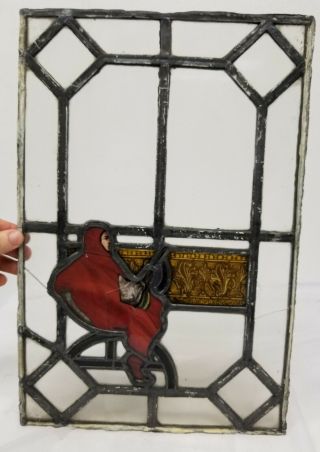Antique 19th Century Stained Glass Window Panel German European English