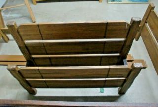 Ranch Oak Twin Size Beds with Side Rails 4