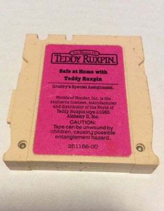Vintage Teddy Ruxpin “Safe at Home” & “Grundo Beach Party” Cartridge Tapes 2
