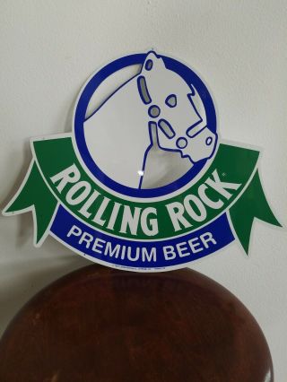 Rolling Rock Premium Beer Metal Sign Vintage 1991 16” X 20”