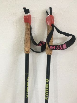 Swix Alulite Xc Ski Poles 130cm Neon Pink Green Vintage Colors Sweet