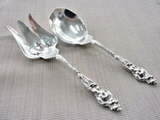 Sterling Silver Salad Set By Reed And Barton In The Sis Fleur Pattern