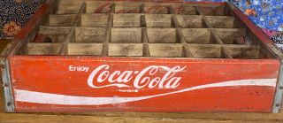 Vintage Coca Cola Wooden Crate Bottle Holder Chattanooga Tn 1971