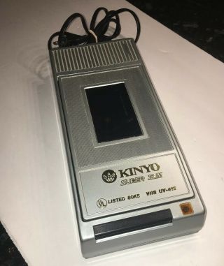 Vintage Kinyo Slim Vhs Tape Rewinder Model Uv - 413 Euc
