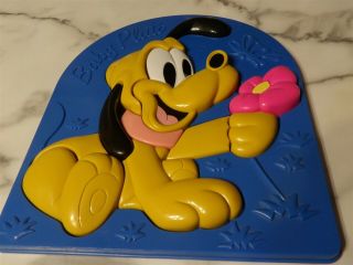 Htf Complete Arco 1980s Vintage Baby Pluto 3d Puzzle Plastic Tray W/ Flower