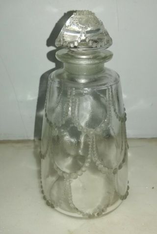 Antique 1926 Rene Lalique " Perles " Art Glass Perfume Bottle