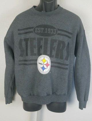 Vintage Lee Sport Pittsburgh Steelers Crew Neck Sweater Medium Usa Made Nutmeg