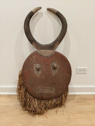 Baule Goli Mask Kplekple Round With Horns