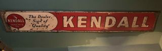 Antique Kendall Tin Advertising Sign 181 X 30 Cm