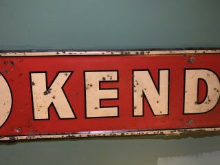 Antique KENDALL TIN Advertising Sign 181 x 30 cm 3