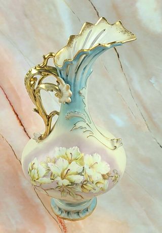 Antique Royal Wettina Porcelain Vase - Made In Austria