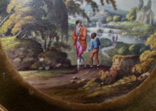 Antique Early 19thC Derby Porcelain Plaque - Hand Painted Italian Scene C1820 3