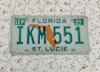 Vintage Florida License Plate St.  Lucie