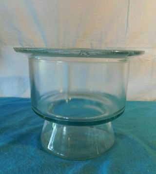 Vintage Laboratory 6 " H Desiccator Vivarium Glass No Lid Pyrex Alike Terrarium
