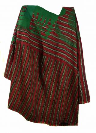 Hausa Grand Boubou Green And Red Textile Nigeria African Art