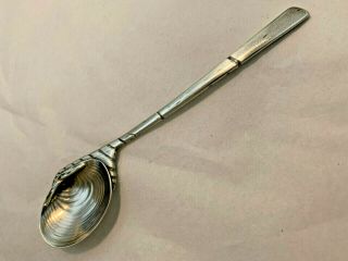 Gorham 333 Series Aesthetic Movment Sterling Silver Spoon Clam Shell Hammered