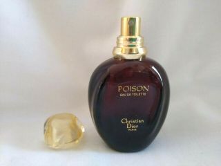 Vintage Christian Dior Poison Eau De Toilette Edt Spray Perfume 50ml 1.  7 Oz 20
