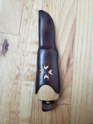 Vintage Norwegian Carving Knife W/ Leather Sheathe