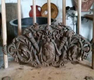 A Fantastic 19th Century Cast Iron Wall Plaque French Empire