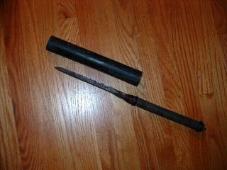[sd - 097] Japanese Samurai Sword: Bizen Yari Spear Blade And Saya