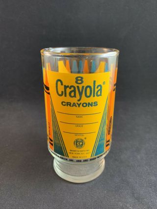 Vintage Crayola Crayons Binney & Smith Drinking Glass