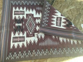 Antique Navajo Rug Saddle Blanket Native American Indian Weaving Rug 33” X 24”