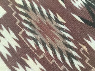 Antique Navajo Rug Saddle Blanket Native American Indian Weaving Rug 33” x 24” 2
