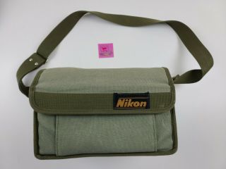 Nikon Canvas Green Vintage Camera Bag With Movable Partitions That Cling
