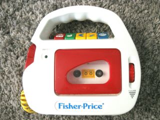 Vintage 1992 Fisher - Price Cassette Tape Recorder/player With Microphone 3800