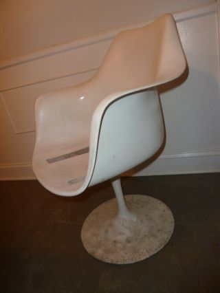 Br50 Knoll Eero Saarinen Tulip Chair Swivel Base Mid Century Modern Mcm