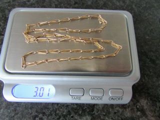 Antique Victorian 9ct Gold Chain 3g Fancy Link Necklace Shepherds Crook Clasp