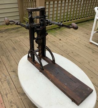 Antique Ajax 8 Cast Iron Barn Beam Drill Press Auger Borer