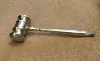 Vintage - Solid Brass - Gavel - Judge Hammer - Heavy 8 " Inch